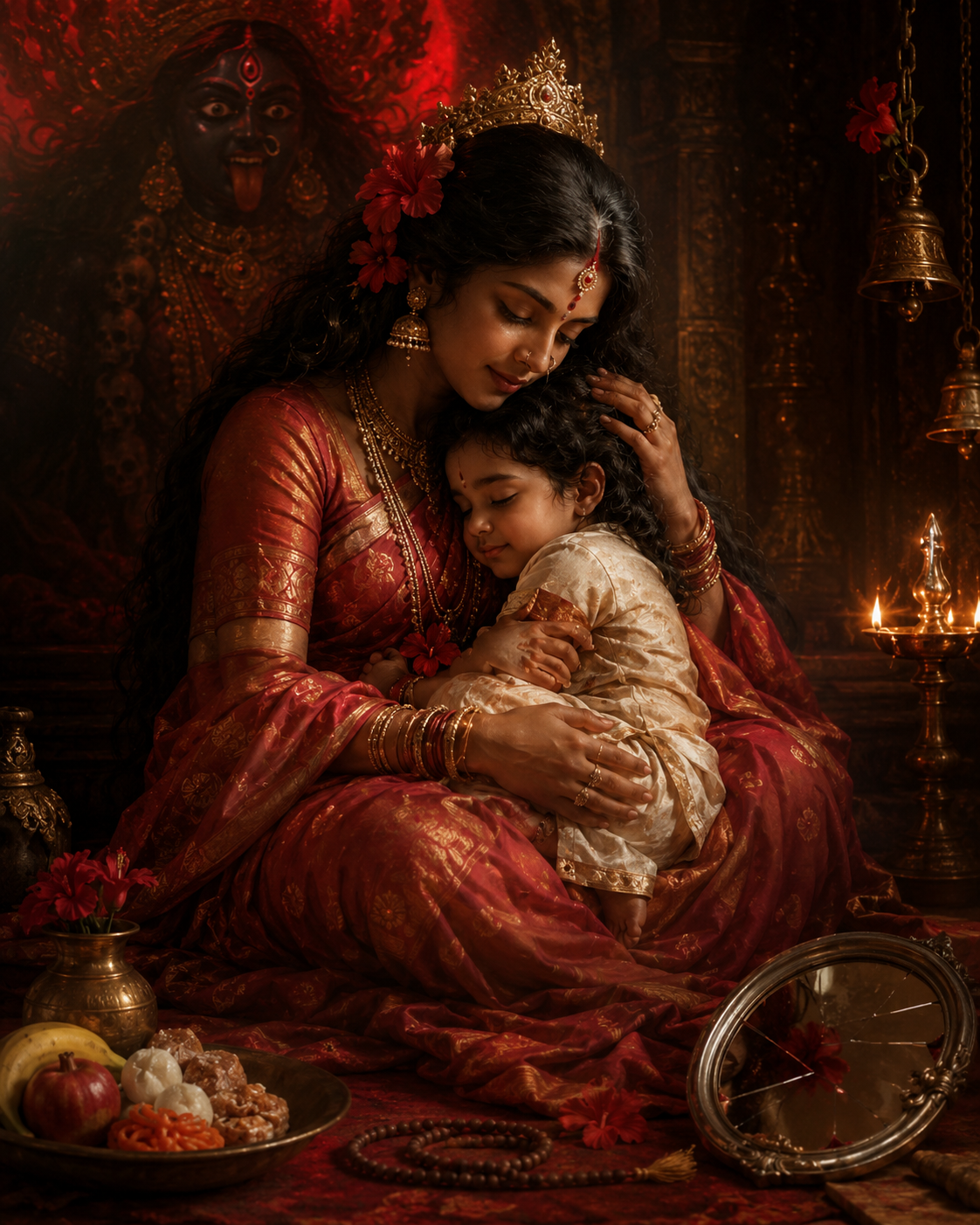 In Amma's Lap